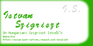 istvan szigriszt business card